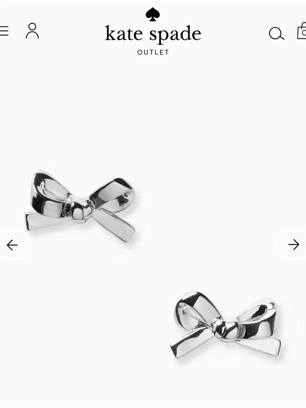 kate spade skinny mini bow studs